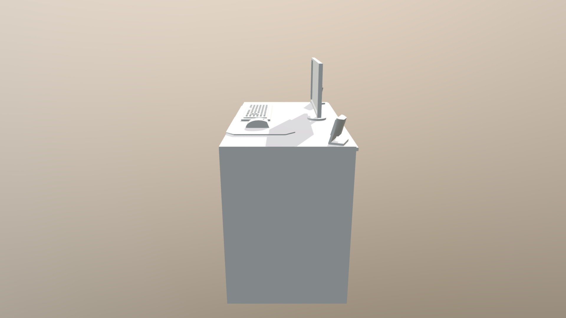 PC-table With Items - 3D model by B3NII [a8c5244] - Sketchfab