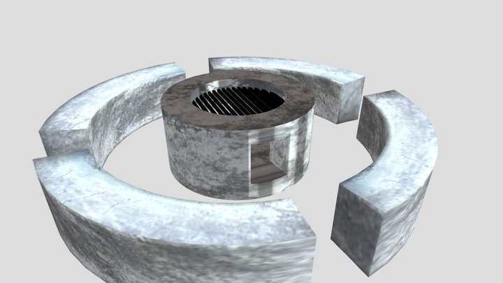 香港郊野公園燒烤爐 Hong Kong country park barbecue grill 3D Model
