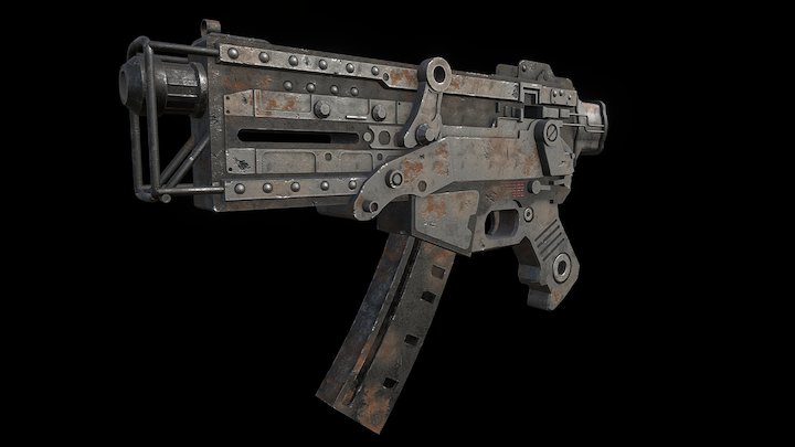 Fallout 10mm SMG 3D Model