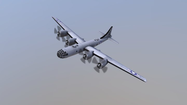 Iwo Jima B29 Bomber 3D Model