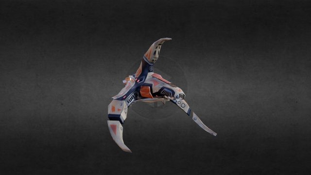 Alien Small Fighter 3D Model