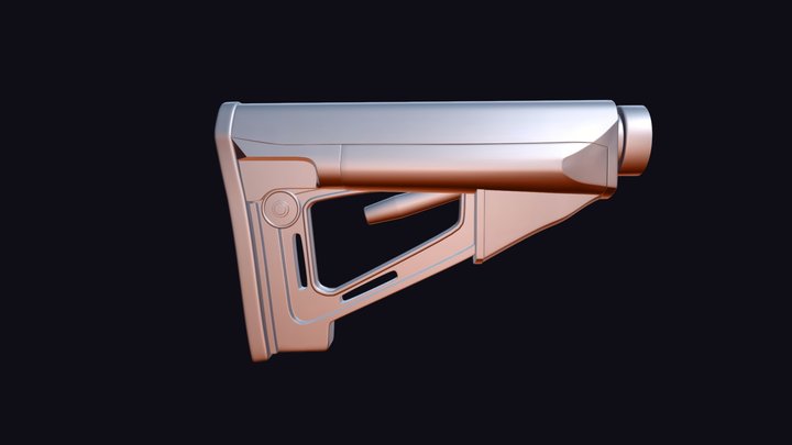 gun_M4A1_gunstock 3D Model