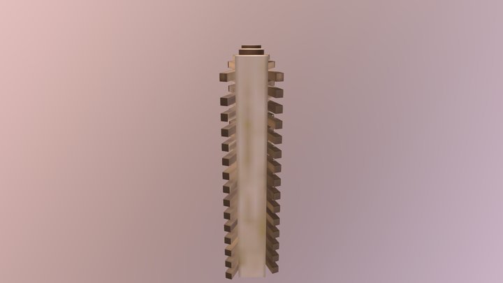 Birch Fence Gate 3D Model