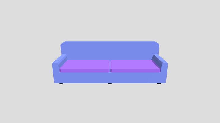 Canapé_ Lowpoly_ 3D Model