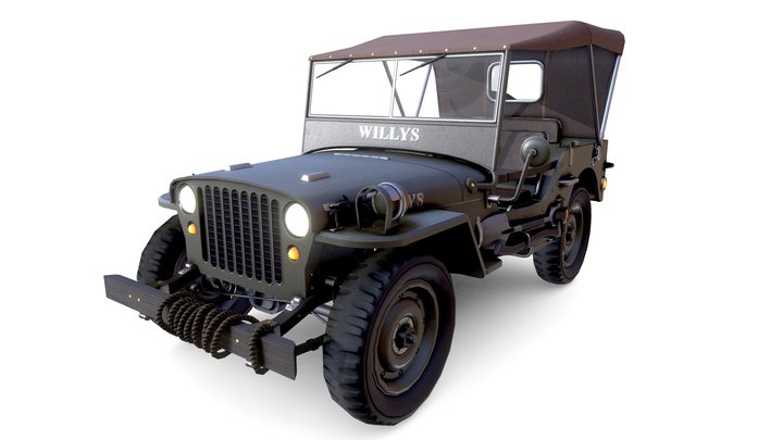 World War 2 Willys Jeep 3D Model