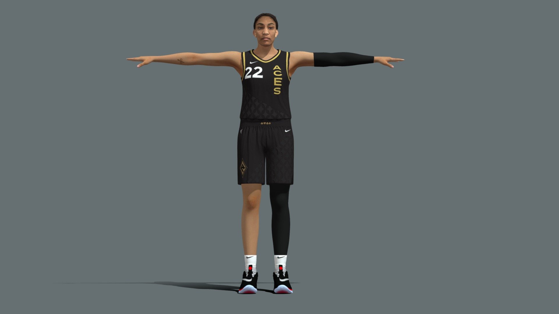 T-Pose Rigged A'ja Wilson WNBA - 3D model by 3dpassion.net ...