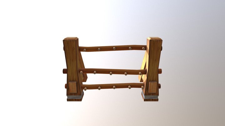 Stylised Weapon Rack 3D Model