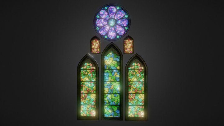 Stained Glass 3D Model