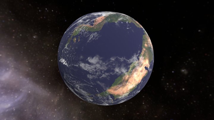Fictional unnamed earthlike world 3D Model