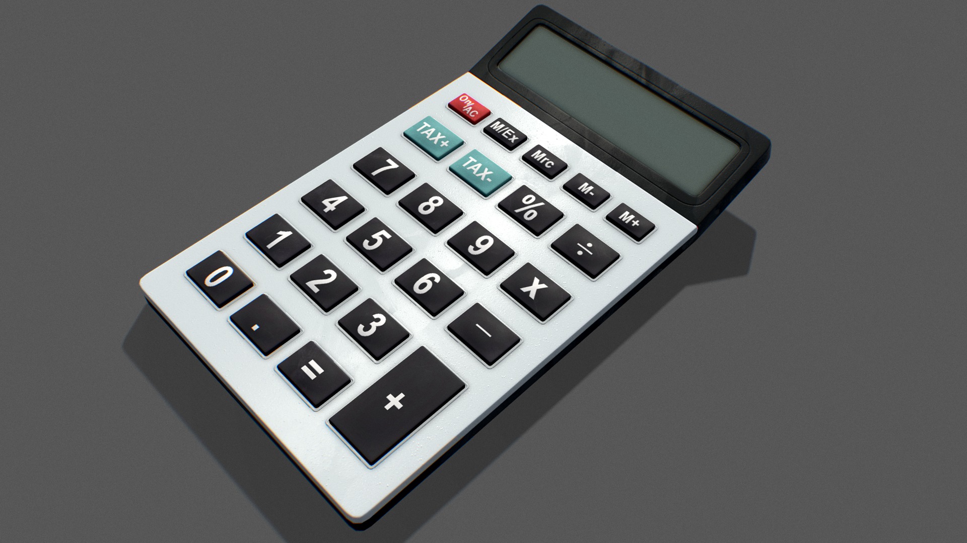 3D model Calculator - This is a 3D model of the Calculator. The 3D model is about a calculator on a table.