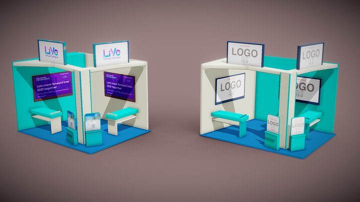 Tech-Adaptika -Booth Sample 01 3D Model
