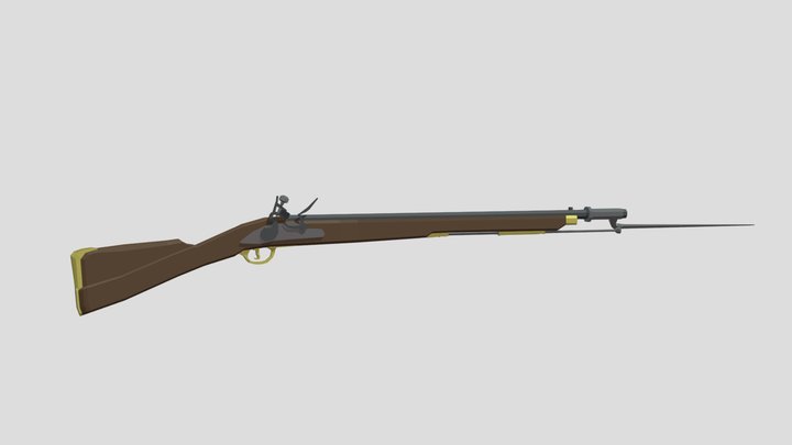 Low-Poly Brown Bess 3D Model
