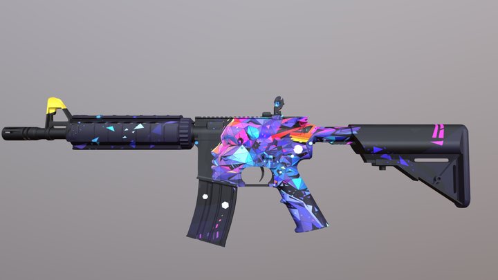 M4A4 | Glass Queen 3D Model