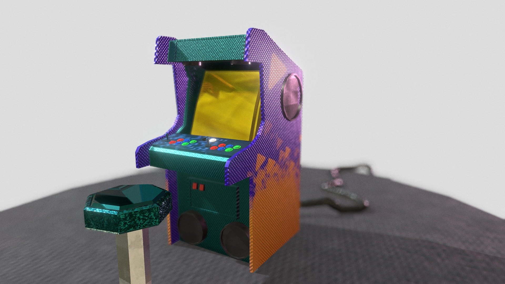 Arcade machine - 3D model by Gabomillán (@gabomillan) [a8d7119] - Sketchfab