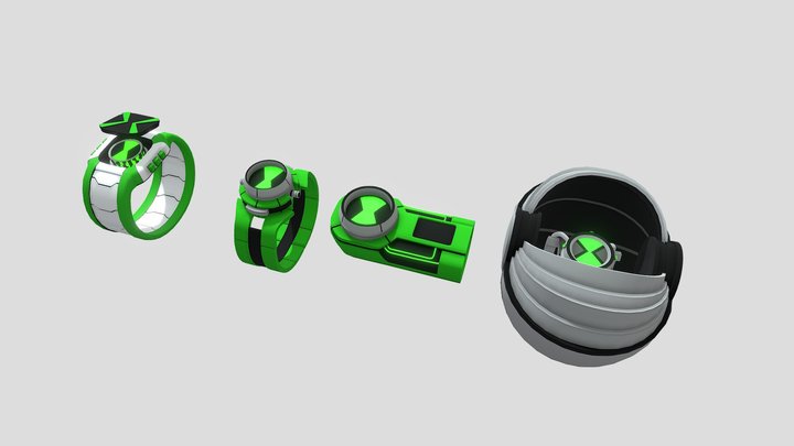 Бен 10 все Омнитриксы / Ben 10 all Omnitrix 3D Model