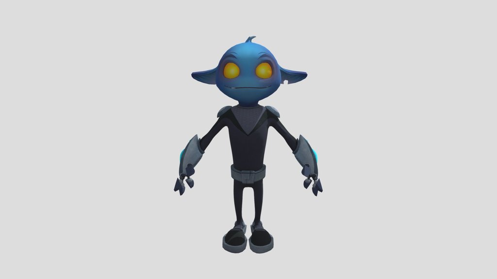 Alien pose.