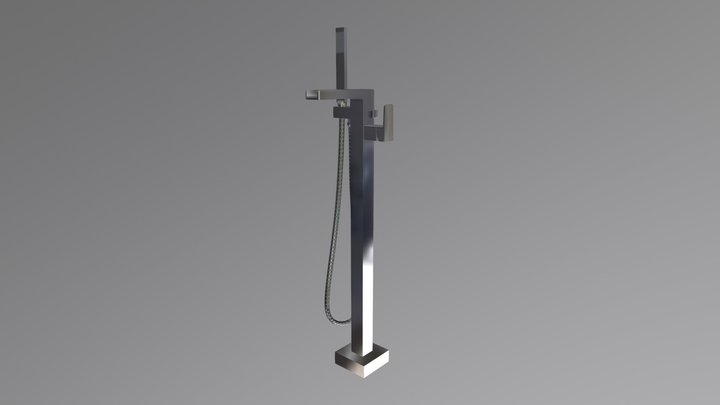 Synergie Floor Standing Bath Shower Mixer 3D Model