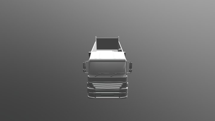 truck with trailer 3D Model