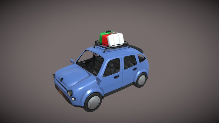 Trilha de carro de corrida de brinquedo com carros Modelo 3D $79