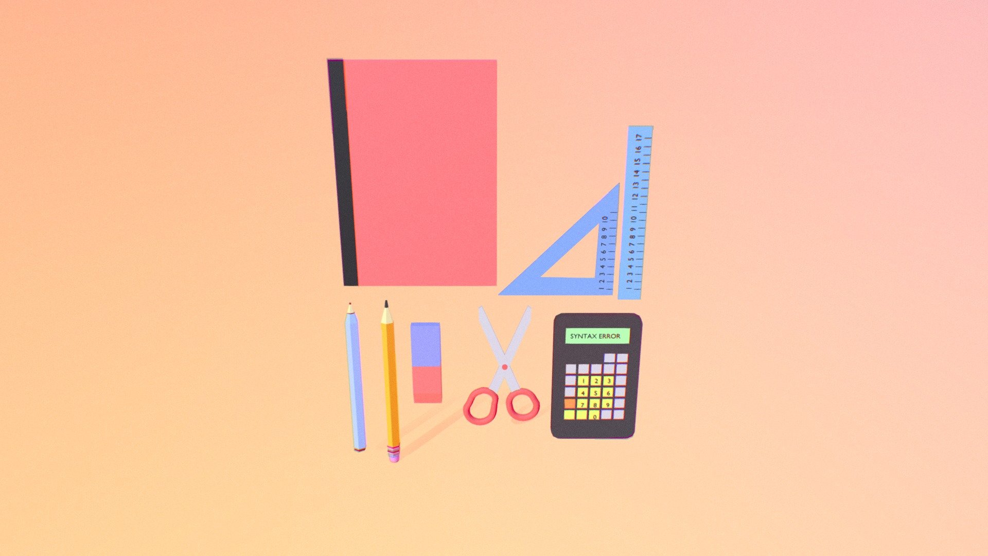 School Supplies Download Free 3D model by Fernando.Salazar.Rodriguez