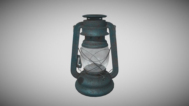 Retro kerosene lamp 3D Model