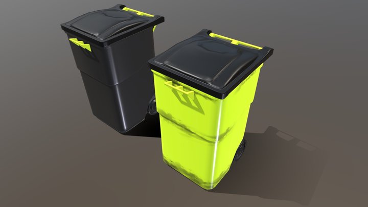 Wheelie Bins 3D Model