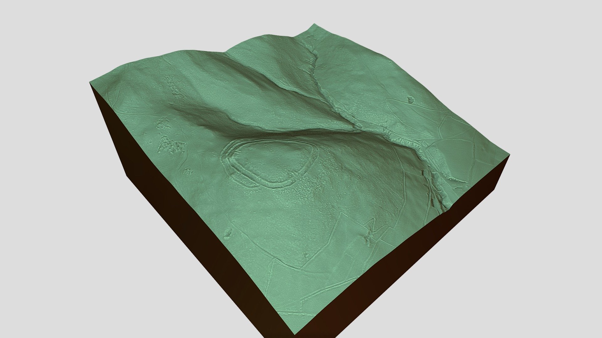 Moel y Gaer, Iron Age Hillfort, Rhosesmor - Buy Royalty Free 3D model ...