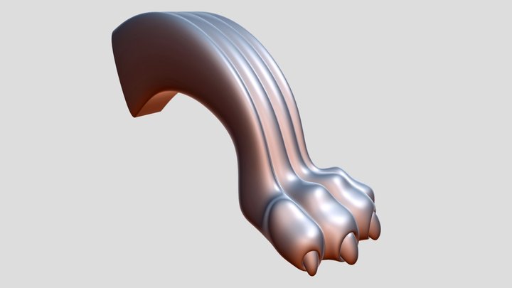 Lion Leg for Round Table CNC Carving 3D Model