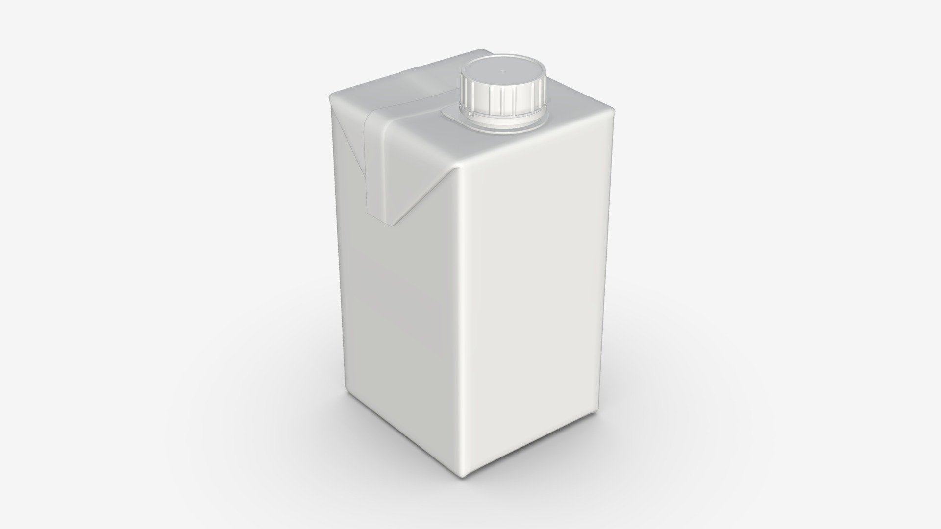 Juice cardboard box packaging with cap 500 ml — Sketchfab embed 3D viewer