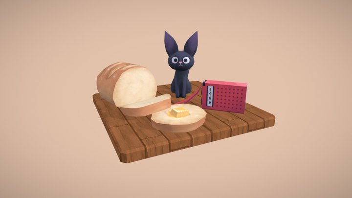 Props | Kiki's Delivery Service Low-Poly 3D Model
