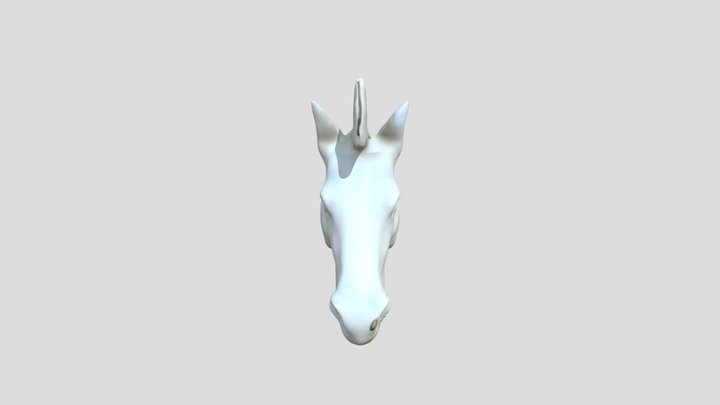 Marble Horse Head 3D Model