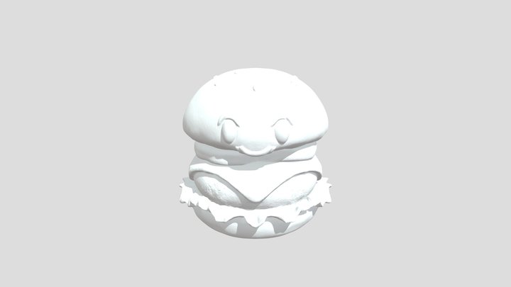 Smiley Burger Toy 3D Model