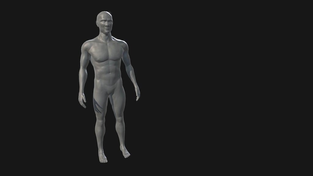 Anatomy Study, High-Poly Sculpted Version