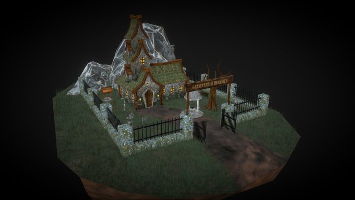 Graveyard of humanity diorama 3D Model