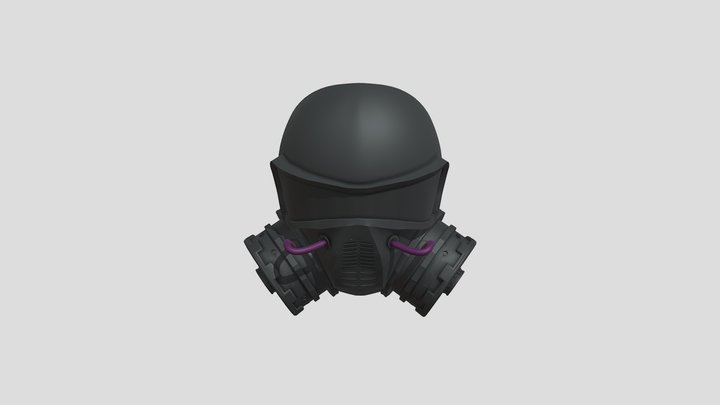 Futuristic Gas Mask 3D Model
