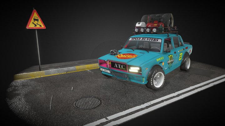 Vaz_2107_Drift car 3D Model