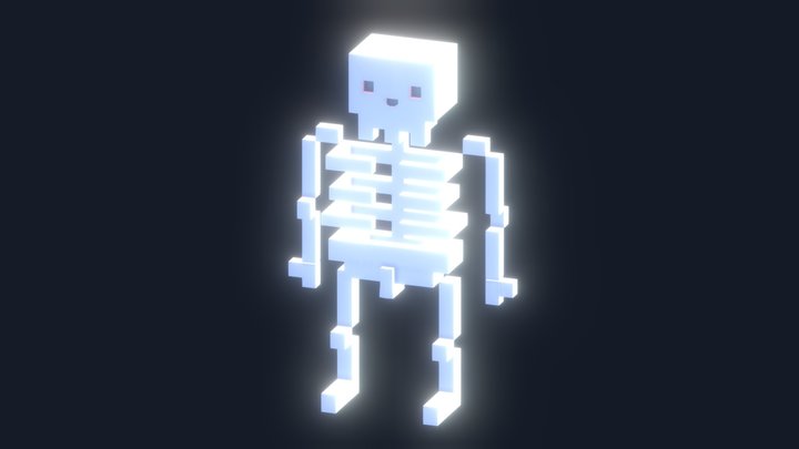 Voxel Skull 3D Model