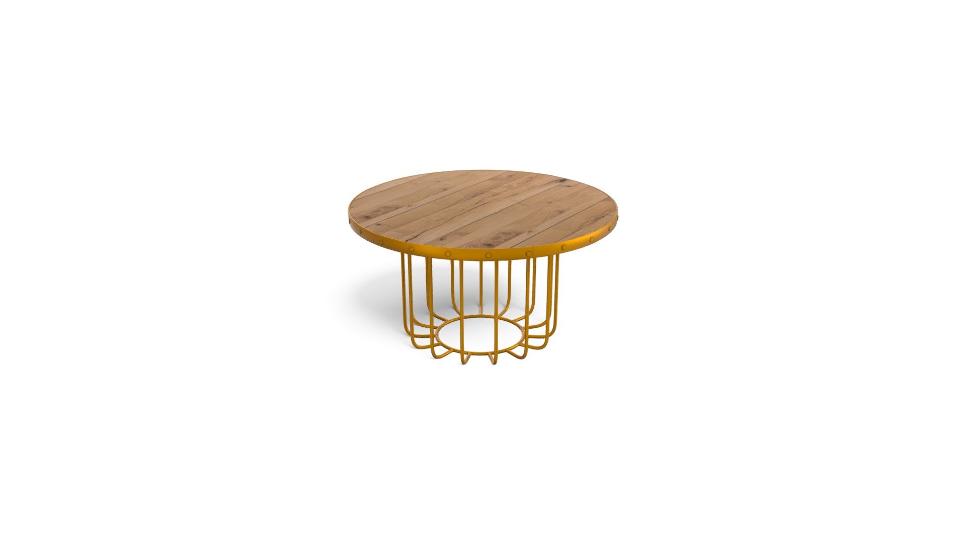 Broxbourne Coffee Table, Brass Download Free 3D model by
