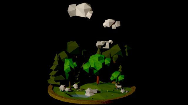 DIORAMA LOW POLY 3D Model