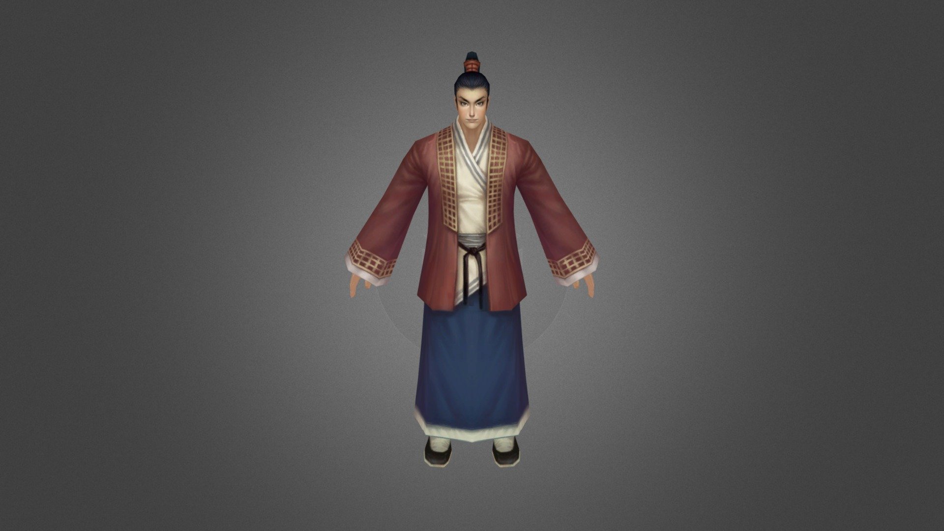 Scholar Rigged 3D Model
