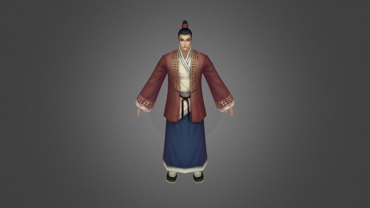 Scholar Rigged 3D Model