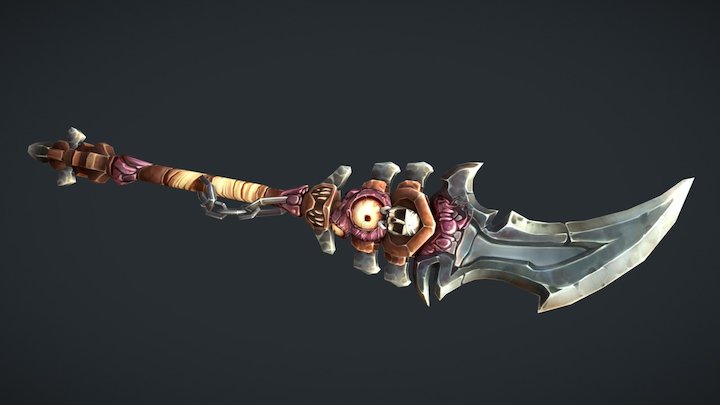 Corrupted Tribe Glaive 3D Model