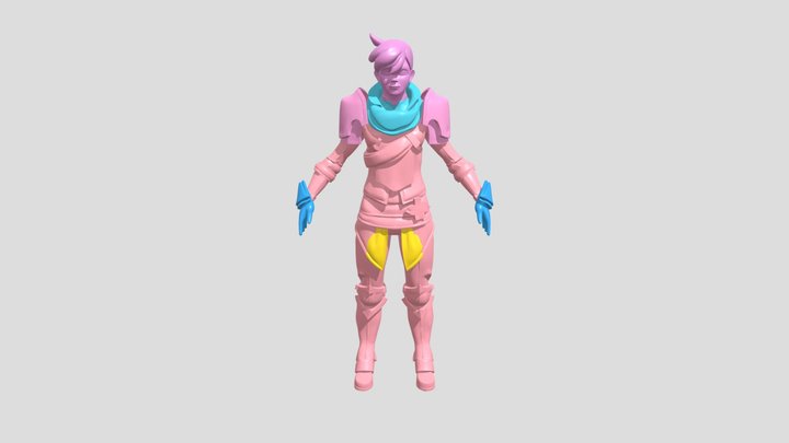 A humanoid figure in armor 3D Model