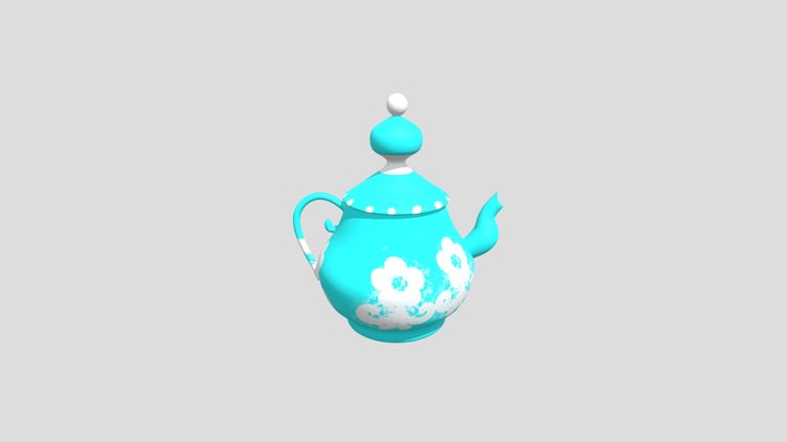 Ornate Oriental Teapot | Stylized Cultural Prop – Gratis 3D-model STL