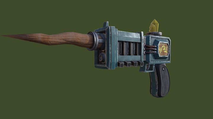 Weathered Automatic Wand 3D Model