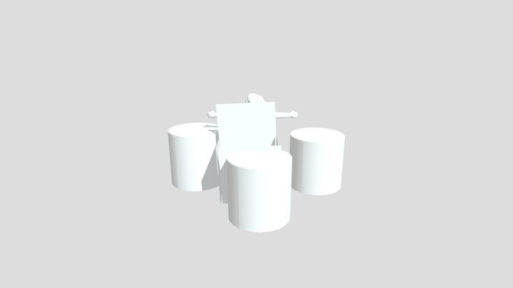 Flying  shooting car 3D Model