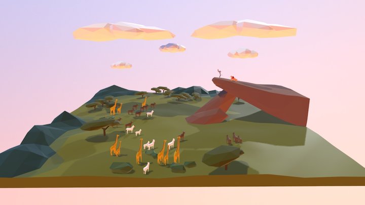 Kings Rock, The Lion King 3D Model