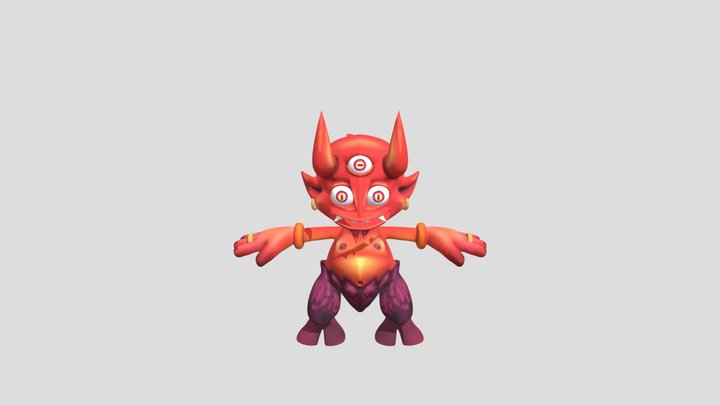Cartoony Devil 3D FBX format 3D Model