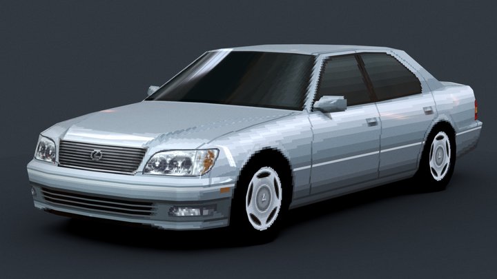 Lexus LS400 (Celsior) (PS1 Low-poly) 3D Model
