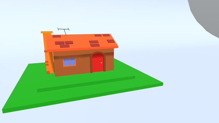 Low poly cartoon Home 3D Model